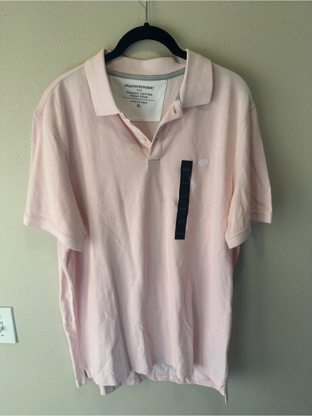 Banana Republic Men’s Pale Pink Organic Cotton Polo